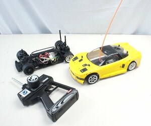 13★【動作品・ジャンク扱い】セットで ラジコン イエローボディ 全長約35cm スペアボディ プロポ KYOSHO 京商 PERFEX KT-5★589N7　/3ｂ*