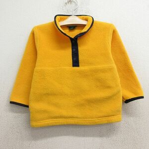 古着 エルエルビーン LLBEAN 長袖 フリース ジャケット キッズ ボーイズ 子供服 00s スナップT 黄 イエロー 24jan12