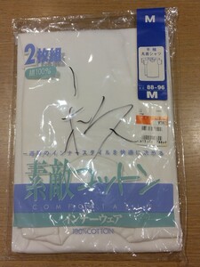 《新品使いかけ》メンズ 半袖丸首 シャツ 1枚 Mサイズ 厚地 肌着 インナー アンダーシャツ 紳士物 c130/389 ,1