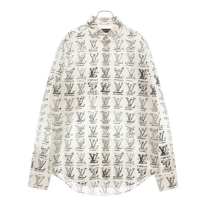 LOUIS VUITTON ルイヴィトン 21SS Place Graphic Shirt プレイスグラフィック 長袖シャツ ホワイト RM211M ZIU HKS17W