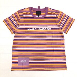 新品 MARC JACOBS マークジェイコブス 定価18,000円 カラーストライプ ザ Tシャツ M マルチカラー 半袖 ロゴプリント トルコ製 国内正規品