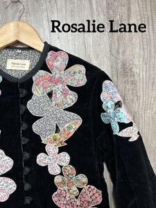 Rosalie Lane ノーカラー ライトアウター パッチワーク ハンドメイド