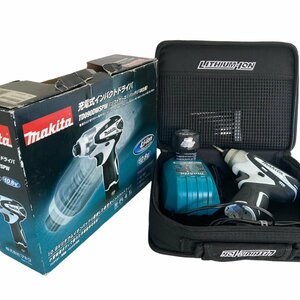 Makita マキタ　充電式インパクトドライバ　10.8V　TD090D WSPW　箱/ソフトケース/バッテリー1本/充電器/ドライバー先端/取説