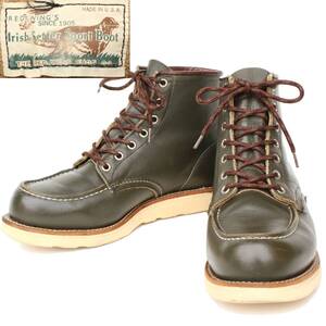 (43513)良品 限定98年-99年製REDWING旧8180レッドウィング8E約26cm (緑グリーン カンガタン迷彩紐スクエア犬 四角犬タグ旧犬ヴィンテージ )