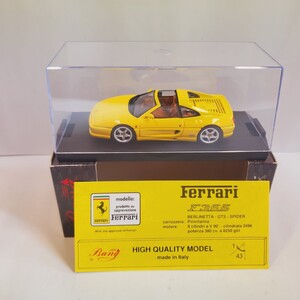 Bang バン 1/43 「Ferrari F355 GTS ROAD PCAR YELLOW 」 フェラーリ F355 オープンルーフ イタリア製 新品未使用 A59