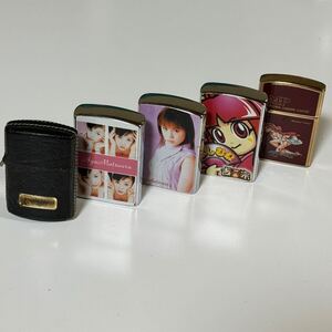 レトロ　vintage オイルライター ZIPPO ジッポ　ライター 喫煙具 喫煙グッズ ジッポ 昭和 レトロ 松浦亜弥 吉宗 レザー調 イタリア製 zi_9