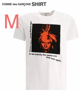 新品未使用 GARCONS SHIRT×アンディウォーホル コラボ Tシャツ　ホワイト M 白Tシャツ 2024SS 