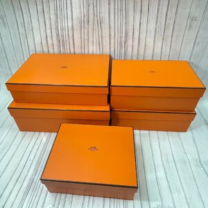 m002 B1(100) 3 HERMES エルメス 4種類 5点セット 空箱 まとめ BOX オレンジ ボックス 保存箱 空き箱