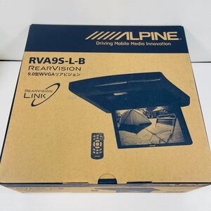 K6★未使用 RVA9S-L-B 9.0型WVGAリアビジョンモニター/フリップダウンモニター★アルパイン ALPINE