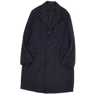 美品 アルマーニ コレッツォーニ ARMANI COLLEZIONI チェスターコート ロングコート ウール 無地 アウター メンズ 50(L) cf11ol-rm20f12248