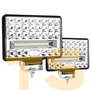 12V/24V 2個 LED ワークライト 作業灯 6インチ 144W 6500K 農業機械 夜釣 投光器 前照明灯 建設機械 照明 トラック SUV 6C-144W