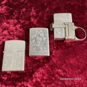 1000円〜 ZIPPO ジッポー ジッポ ルパン三世 ガンアクション 喫煙具 オイルライター ライター 3点セット 送料無料 