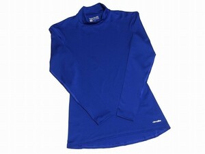 美品*adidas アディダス*climalite×techfit*ブルー*メンズ*ストレッチ*長袖コンプレッションシャツ*O*春夏秋冬