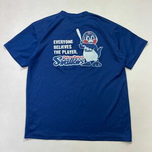 61 東京ヤクルトスワローズ Tokyo Yakult Swallows 半袖 Tシャツ サイズL ビッグプリント POWER OF UNITY 心をひとつに ブルー 青 40821A