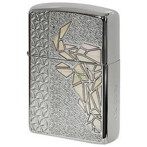 Zippo ジッポライター アーマー ブル 牛 シェル 貝 銀メッキ ARMOR BULL 雄牛 Silver Plate SV WH