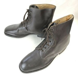 90s/F1 1992/イタリア製★T46 DERISI SUD★軍/ミリタリー/ショートブーツ【46/28.5-29.0/茶/BROWN】サービスシューズ/Vintage◆pWB87-3