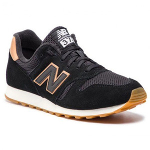 Z1706 New Balance ニューバランス スニーカー 24.5cm ブラック ML373 BSS N ロゴ シンセティック スエード メッシュ コンビ アッパー