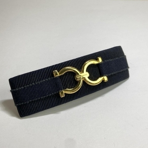 サルバトーレフェラガモ FERRAGAMO/SalvatoreFerragamo バレッタ - 黒×ゴールド ガンチーニ 美品 アクセサリー（他）