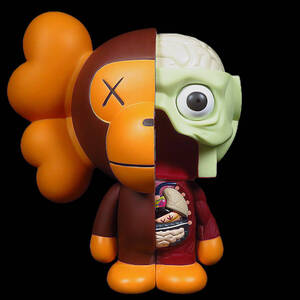 【SAKURAYA】MEDICOM TOY 11SS【OriginalFake×A BATHING APE×KAWS MILO】エイプ カウズ コラボ 人体模型マウロフィギュア レア物①