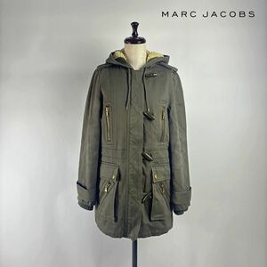 美品 Marc by Marc Jacobs マークバイマークジェイコブス フード裏ボア ダッフルコート レディース 冬物アウター カーキ サイズS*LC36