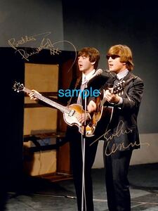 【送料込み】 The Beatles ジョンレノン & ポールマッカートニー 高画質　サイン　フォト　写真　ポートレート　ビートルズ