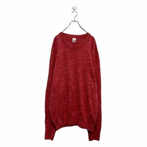 GAP コットン混 ニット セーター 2XL 杢レッド ギャップ シンプル ビッグサイズ 古着卸 アメリカ仕入 a607-6121