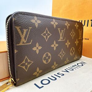 3753【極美品】LOUIS VUITTON ルイヴィトン モノグラム ジッピーウォレット フューシャ ラウンドファスナー 長財布 M41895/CA4199