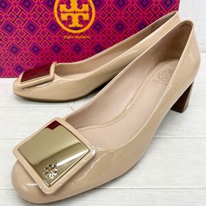 新 棚上 13 ◎ 箱付き TORY BURCH トリーバーチ 靴 シューズ パンプス ヒール カジュアル ベージュ レディース7