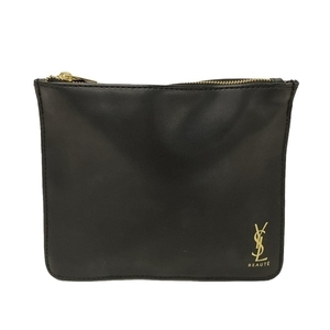 イヴサンローラン YvesSaintLaurent レザー 黒 YvesSaintLaurent BEAUTE ポーチ