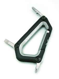 CLICK CARABINER カラビナ グレー スキー用 新品　便利ツール 工具