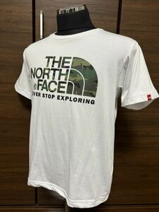 THE NORTH FACE(ザ・ノースフェイス） S/S CAMOUFLAGE LOGO TEE（カモフラージュロゴティー） NT31622 ホワイト M 人気シリーズ！GOLDWIN