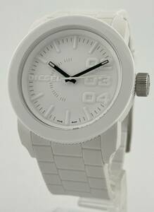 「ディーゼル　1円～」　「DIESEL」　DZ-1436　ホワイト　腕時計　クォーツ　稼働　メンズ　L9210