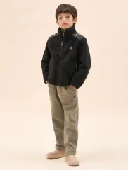 【雷市場（ポンジャン）商品韓国直送】 BEAN POLE(ビーンポール) キッズ 165 クラシック ボア フリース ジャケット 黒