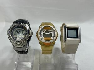 【ジャンク】腕時計 CASIO カシオ Protrek・Baby-G / 男と女/ デジタル/ クォーツ3点セットです動作未確認のためジャンク品扱いです