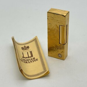 1円～/dunhill/ダンヒル/ローラー/dロゴ/ゴールドカラー/付属品付/ガスライター/喫煙具/喫煙グッズ/コレクション/ジャンク/W041