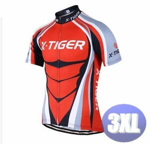 x-tiger サイクリングウェア 半袖 3XLサイズ 自転車 ウェア サイクルジャージ 吸汗速乾防寒 新品 インポート品【n600-05】