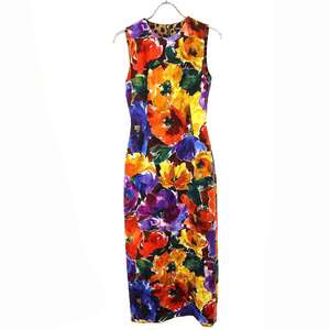 DOLCE&GABBANA ドルチェ＆ガッバーナ Abstract Floral Shift Dress スリーブレスフローラルドレスワンピース IT9PZM8DXQDD