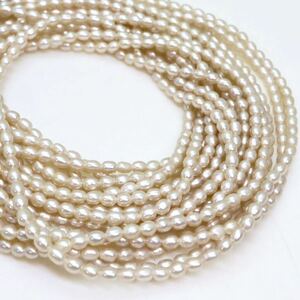 ＊本真珠5連ロングネックレス＊j 約40.5g 約65.0cm パール pearl necklace jewelry silver CE0/DA0