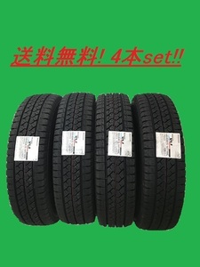 送料無料!ブリヂストン スタッドレス BLIZZAK VL1 165/80R14 91/90N 4本セット