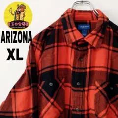 usa古着 ARIZONA ネルシャツ　XL レッド　ブラック　チェック