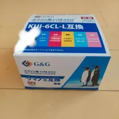 注）黒無し　G&G KUI-6CL-L エプソン用インクカートリッジ 5個セット