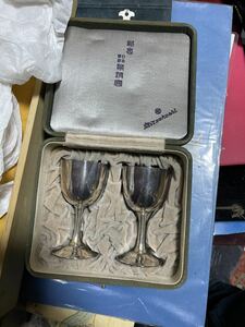 大正　明治　東郷平八郎　記念品　純銀　ワイングラス　2個セット　未使用