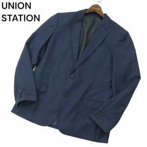 UNION STATION ユニオンステーション メンズビギ 通年 総裏★ スリム テーラード ジャケット Sz.LL　メンズ ネイビー 　A4T02455_3#O