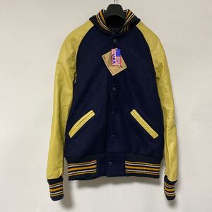 新品 SKOOKUM 袖 革 スタジャン 36 スクーカム レザー ウール アワード バーシティ ジャケット jacket USA アメリカ