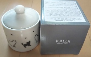 KALDI カルディ（キャメル珈琲）シュガーポット☆猫柄☆陶器☆新品未使用☆