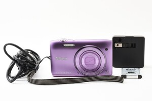 ★新品級美品★NIKON　ニコン　COOLPIX S3500　　コンパクト　デジタルカメラ　デジカメ　パープル　　　　N11