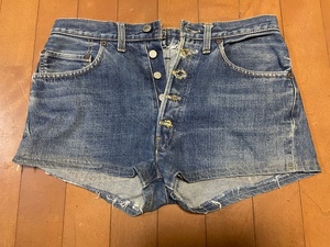 60s〜70s リーバイス 501 ヴィンテージ ショートパンツ インディゴ レディース可(LEVIS 501XX 66前期 505 ヒッピー ヒステリックグラマー L