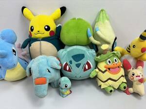 240524J ポケモン ポケットモンスター ぬいぐるみ ９体 おまとめ セット ピカチュウ ゼニガメ セレビィ ラプラス ルンパッパ プラスル 色々