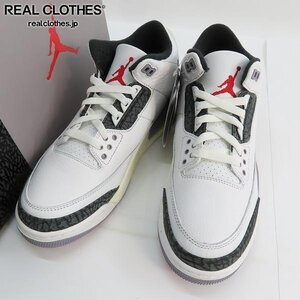 【未使用】NIKE/ナイキ AIR JORDAN 3 RETRO CEMENT GREY/エアジョーダン3 CT8532-106/27 /080