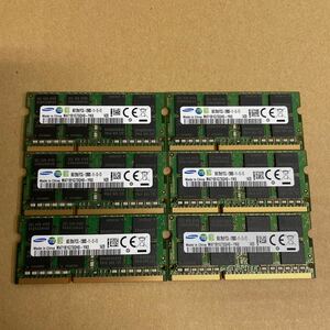 ネ1 SAMSUNG ノートPC メモリ 8GB 2Rx8 PC3L-12800S 6枚